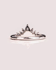 0.50 TCW Pear Cut Lab Grown Wedding Band Gift For Her Mapple Gems